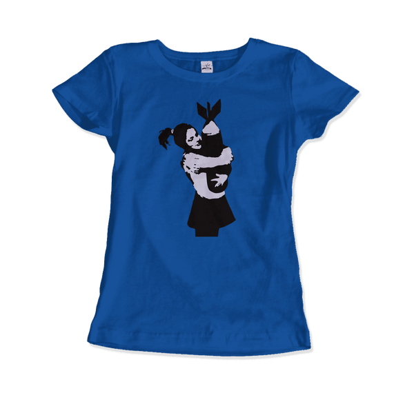 Banksy Bomb Hugger Street Art T-Shirt - Women / Royal Blue / S - T-Shirt