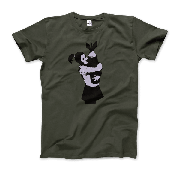 Banksy Bomb Hugger Street Art T-Shirt - Men / Military Green / S - T-Shirt