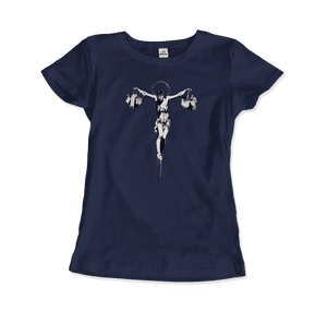 T-shirt Banksy Christ avec des sacs à provisions Street Art