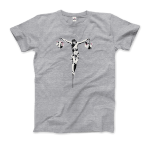 Banksy Christ with Shopping Bags Street Art T-Shirt - Art-O-Rama Shop