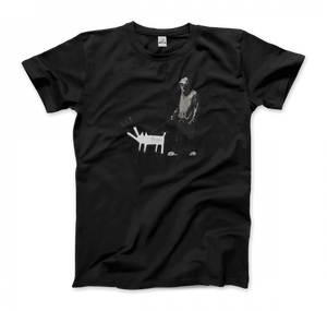 Banksy Dog Walker Artwork T-Shirt - Men (Unisex) / Black / S - T-Shirt