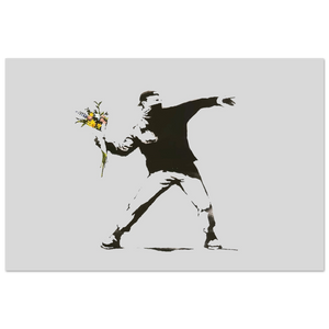 Banksy Flower Thrower Artwork Poster - Matte / 24 x 36″ (60 90cm) None