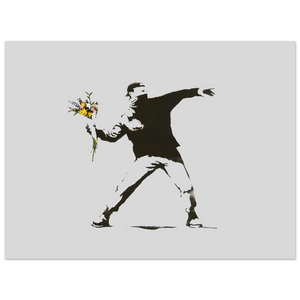 Banksy Flower Thrower Artwork Poster - Matte / 18 x 24″ (45 60cm) None