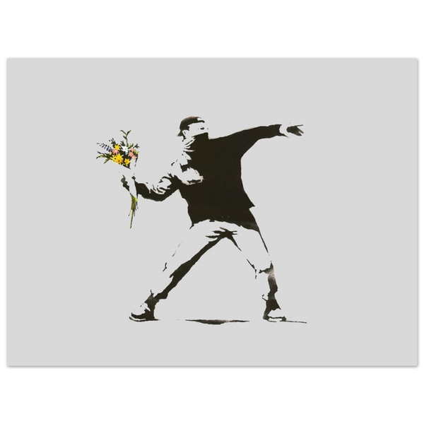 Banksy Flower Thrower Artwork Poster - Matte / 18 x 24″ (45 60cm) None