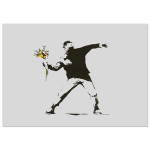 Banksy Flower Thrower Artwork Poster - Matte / 8 x 12″ (21 29.7cm) None