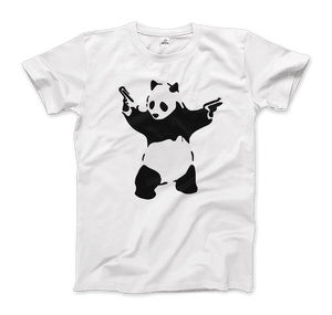 Banksy Pandamonium Armed Panda Artwork T-Shirt