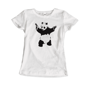 Banksy Pandamonium Armed Panda Artwork T-Shirt