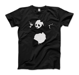 Banksy Pandamonium Armed Panda Artwork T-Shirt - Art-O-Rama Shop