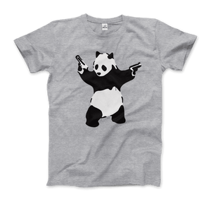 Banksy Pandamonium Armed Panda Artwork T-Shirt - Art-O-Rama Shop