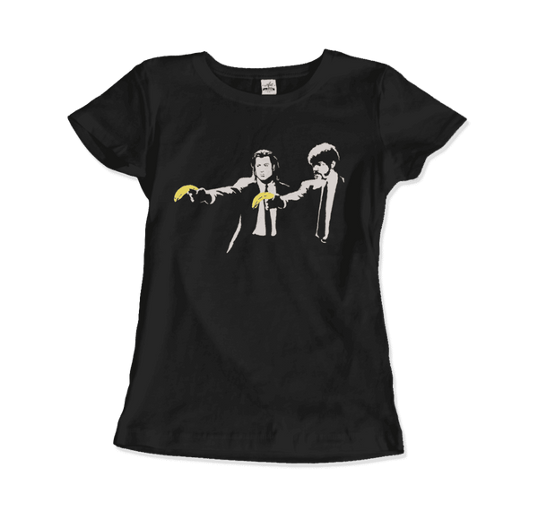 Banksy Pulp Fiction Street Art T-Shirt - Women / Black / S - T-Shirt