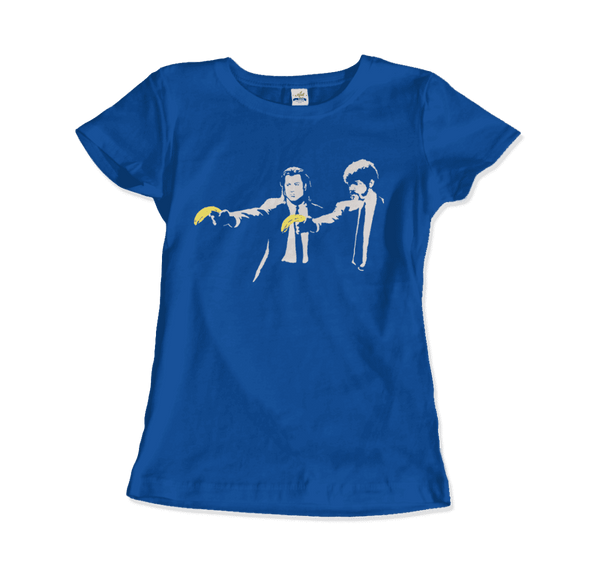Banksy Pulp Fiction Street Art T-Shirt - Women / Royal Blue / S - T-Shirt