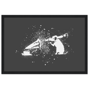Banksy Rocket Dog (His Master’s Voice) Street Art Poster - Matte / 12 x 18″ (30 45cm) Black