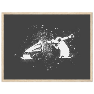 Banksy Rocket Dog (His Master’s Voice) Street Art Poster - Matte / 18 x 24″ (45 60cm) Wood