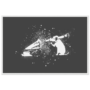 Banksy Rocket Dog (His Master’s Voice) Street Art Poster - Matte / 24 x 36″ (60 90cm) White
