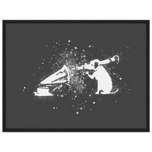 Banksy Rocket Dog (His Master’s Voice) Street Art Poster - Matte / 18 x 24″ (45 60cm) Black