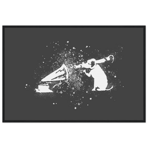 Banksy Rocket Dog (His Master’s Voice) Street Art Poster - Matte / 24 x 36″ (60 90cm) Black