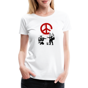 Banksy - Soldiers Painting Peace Symbol 2006 Artwork T - Shirt - T - Shirt