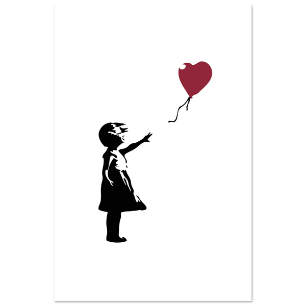 Banksy The Girl with a Red Balloon Artwork Poster - Matte / 24 x 36″ (60 x 90cm) / None - Poster
