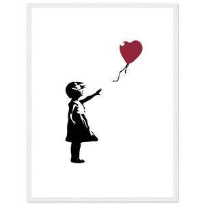 Banksy The Girl with a Red Balloon Artwork Poster - Matte / 18 x 24″ (45 x 60cm) / White - Poster