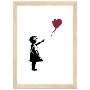 Banksy The Girl with a Red Balloon Artwork Poster - Matte / 8 x 12″ (21 x 29.7cm) / Wood - Poster