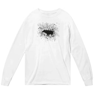 Banksy Wet Dog Splatter 2007 Street Art Long Sleeve Shirt - White / Small - Long Sleeve Shirt
