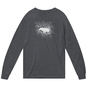Banksy Wet Dog Splatter 2007 Street Art Long Sleeve Shirt - Dark Heather / Small - Long Sleeve Shirt
