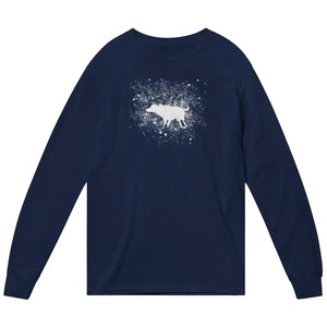 Banksy Wet Dog Splatter 2007 Street Art Long Sleeve Shirt - Navy / Small - Long Sleeve Shirt