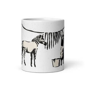 Banksy Zebra Stripes Artwork Mug - 11oz (325mL) - Mug
