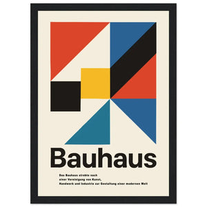 Bauhaus Modern Geometry Artwork Poster Matte / 8 x 12″ (21 x 29.7cm) / Black Poster