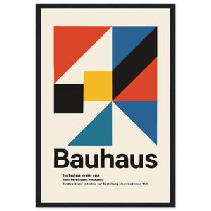 Bauhaus Modern Geometry Artwork Poster Matte / 12 x 18″ (30 x 45cm) / Black Poster