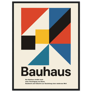 Bauhaus Modern Geometry Artwork Poster Matte / 18 x 24″ (45 x 60cm) / Black Poster