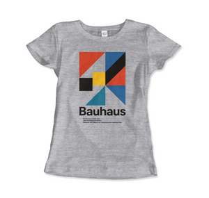 Bauhaus Modern Geometry Artwork T-Shirt - Women (Fitted) / Heather Grey / S - T-Shirt