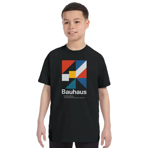 Bauhaus Modern Geometry Artwork T-Shirt - Youth / Black / S - T-Shirt