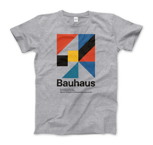 Bauhaus Modern Geometry Artwork T-Shirt - Men (Unisex) / Heather Grey / S - T-Shirt