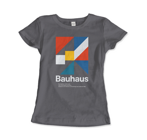 Bauhaus Modern Geometry Artwork T-Shirt - Women (Fitted) / Charcoal / S - T-Shirt