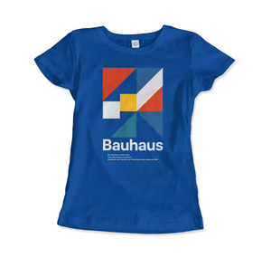Bauhaus Modern Geometry Artwork T-Shirt - Women (Fitted) / Royal Blue / S - T-Shirt
