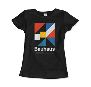 Bauhaus Modern Geometry Artwork T-Shirt - Women (Fitted) / Black / S - T-Shirt