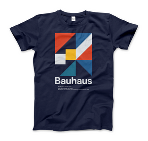 Bauhaus Modern Geometry Artwork T-Shirt - Men (Unisex) / Navy / S - T-Shirt