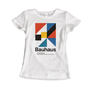 Bauhaus Modern Geometry Artwork T-Shirt - Women (Fitted) / White / S - T-Shirt