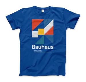 Bauhaus Modern Geometry - Walter Gropius Artwork T-shirt - Men (unisex) / Royal Blue / s - T-shirt