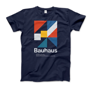 Bauhaus Modern Geometry - Walter Gropius Artwork T-shirt - Men (unisex) / Navy / s - T-shirt