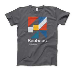Bauhaus Modern Geometry - Walter Gropius Artwork T-shirt - Men (unisex) / Charcoal / s - T-shirt