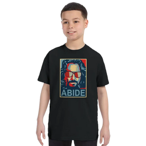 Big Lebowski Abide Hope Style T-Shirt - Youth / Black / S - T-Shirt