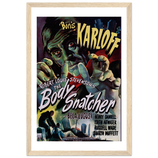 Body Snatcher - 40s Sci - Fi Horror Movie Poster Matte / 12 x 18″ (30 45cm) Wood