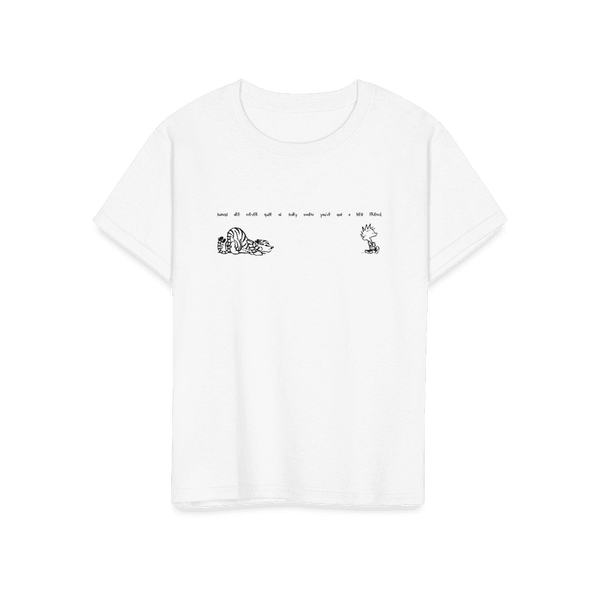 Calvin and Hobbes Best Friends Quote T-Shirt - Youth / White / S - T-Shirt
