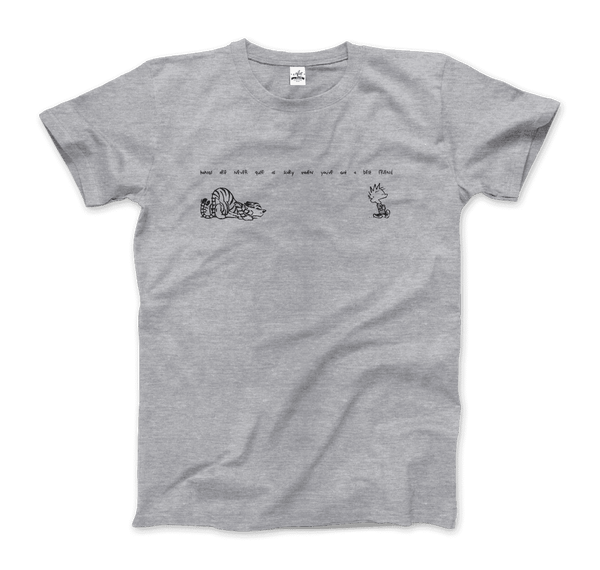 Calvin and Hobbes Best Friends Quote T-Shirt - Men / Heather Grey / S - T-Shirt