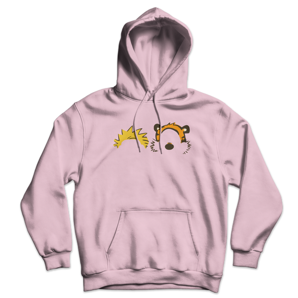 Calvin and Hobbes Faces Contour Unisex Hoodie - Light Pink / S - Hoodie