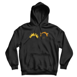 Calvin and Hobbes Faces Contour Unisex Hoodie - Black / S - Hoodie