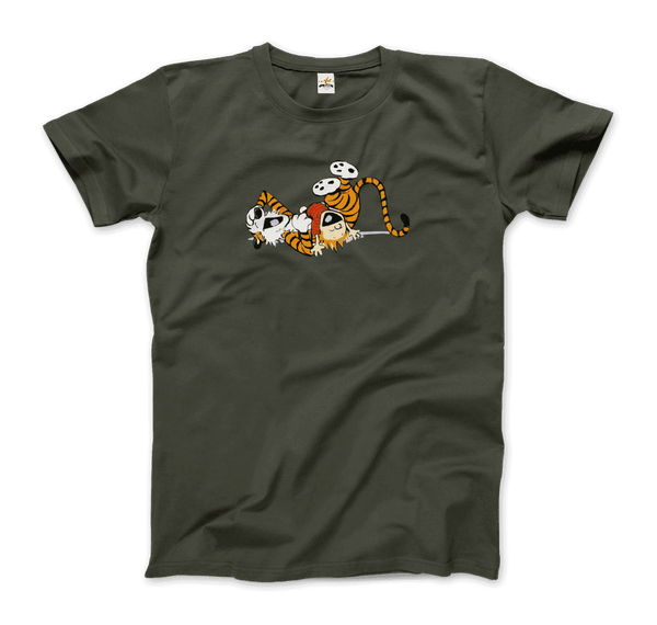 Calvin and Hobbes Laughing on the Floor T-Shirt - T-Shirt