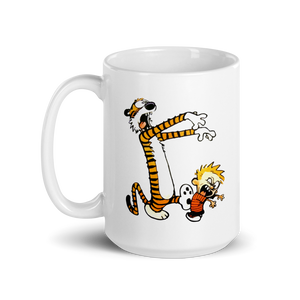 Calvin and Hobbes Playing Zombies Mug - 15oz (444mL) - Mug